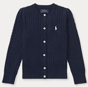 Polo Ralph Lauren Cardigan, Navy Blue, Size 6 (little girls)